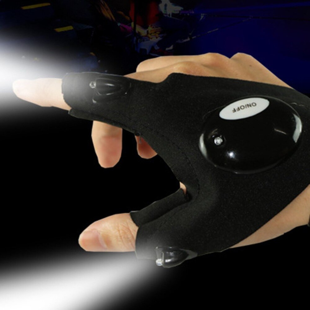 LED Gloves with Waterproof Lights